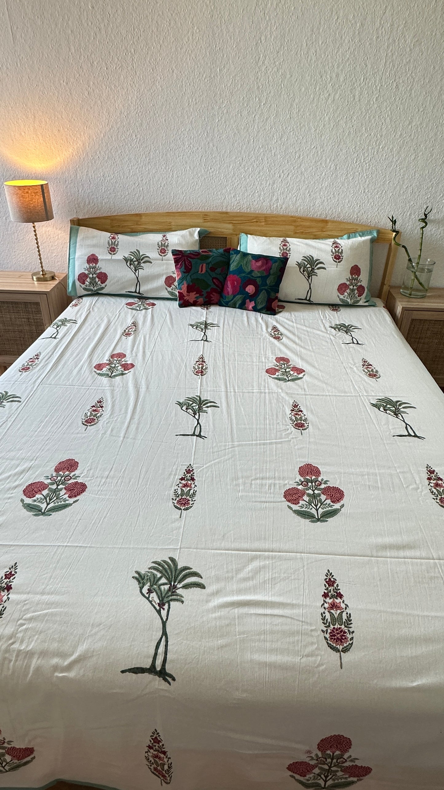 Bedsheet with pillow covers