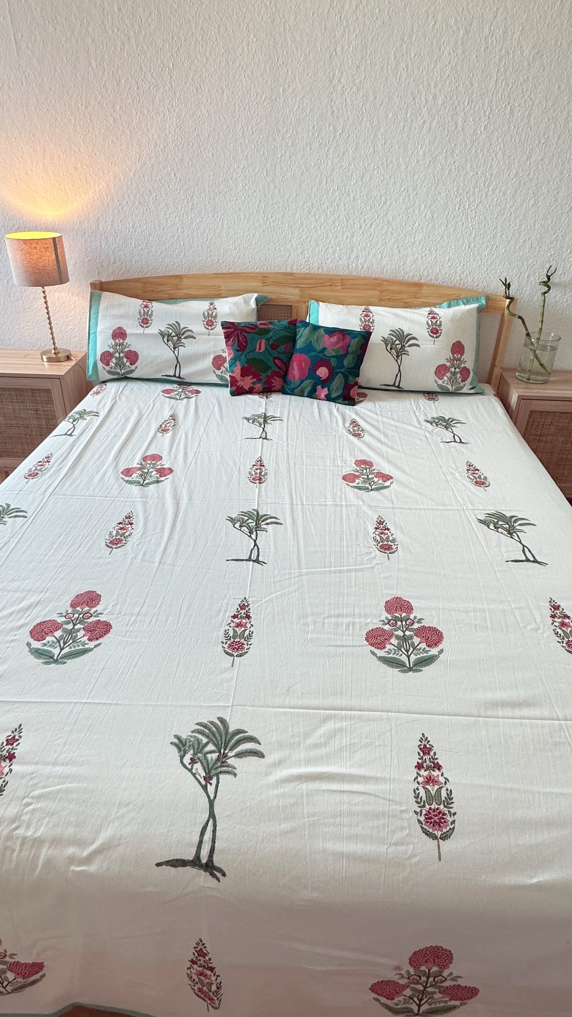 Bedsheet with pillow covers