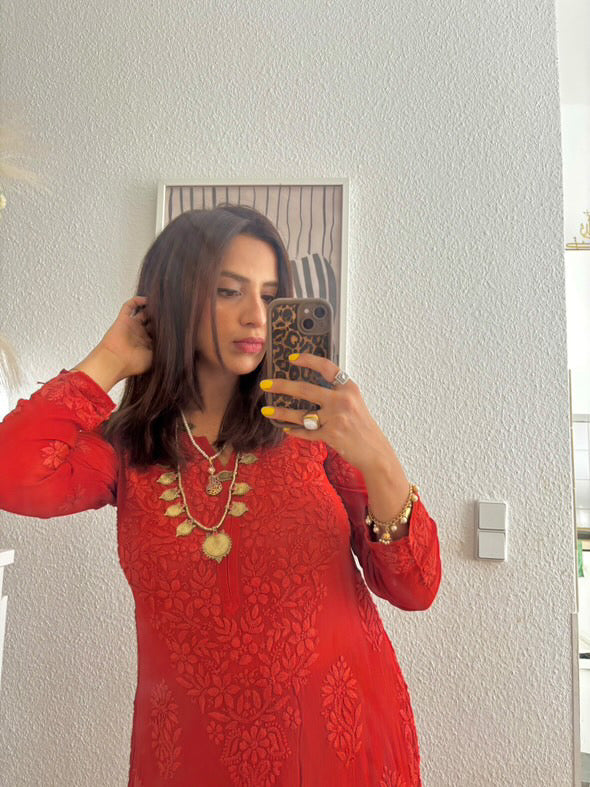 Ghaspatti work kurta