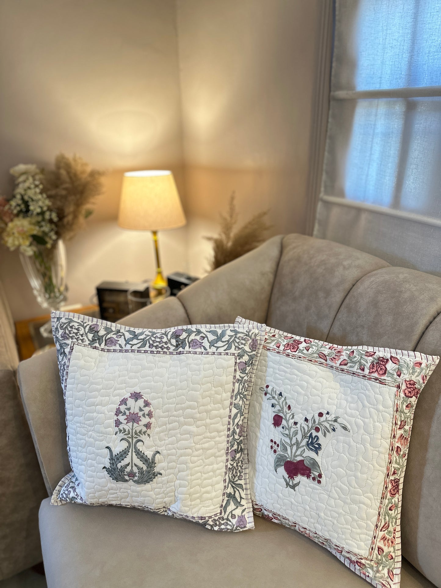 Quilted premium cushion covers