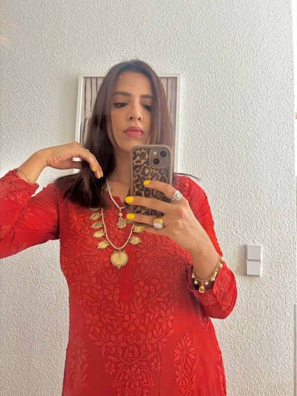 Ghaspatti work kurta