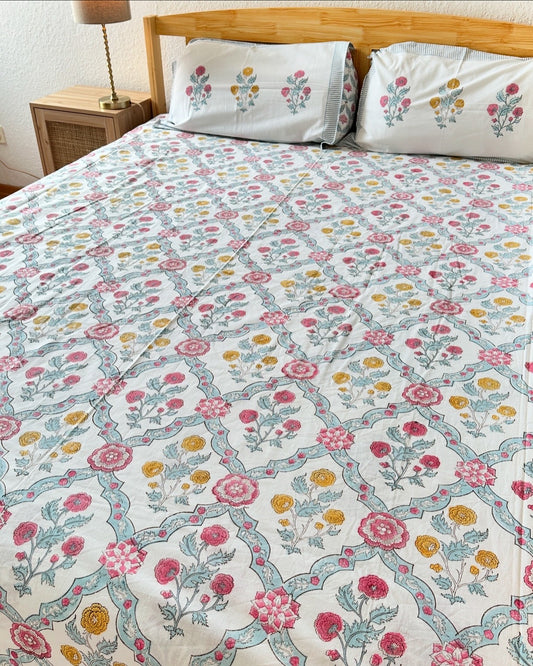 Block print bedsheet